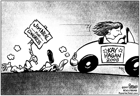 Cartoon: Hagan in the Race